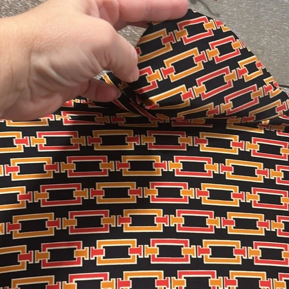 Jude Connally multi chain black and orange turtleneck size medium - Picture 3 of 8